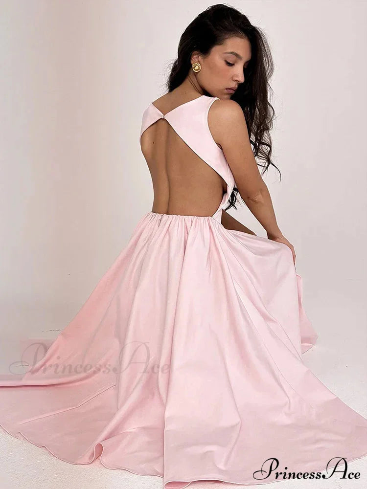 Stylish Folded A-line Holiday Dress vacationdress-250223