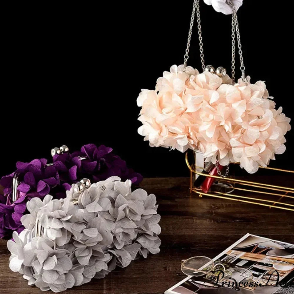 Stylish Ivory Bride Floral Wedding Clutch Evening Handbag clutchbag-250126