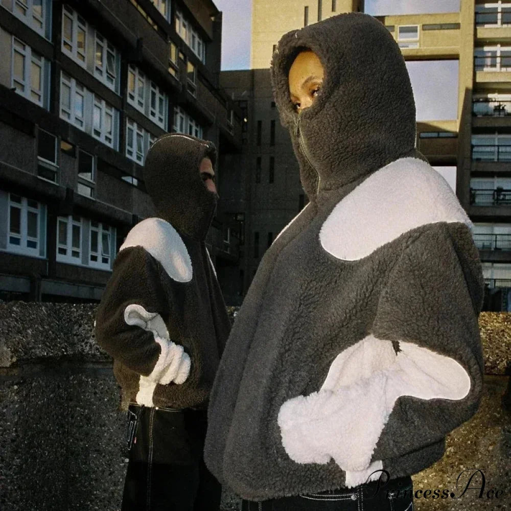 Stylish Large Coat Hoodie black / S hoodies-241228