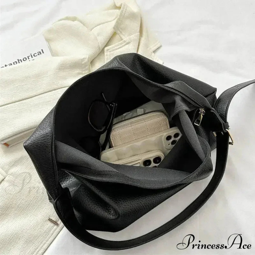 Stylish Leather Tote Shoulder Bag shoulder-250126