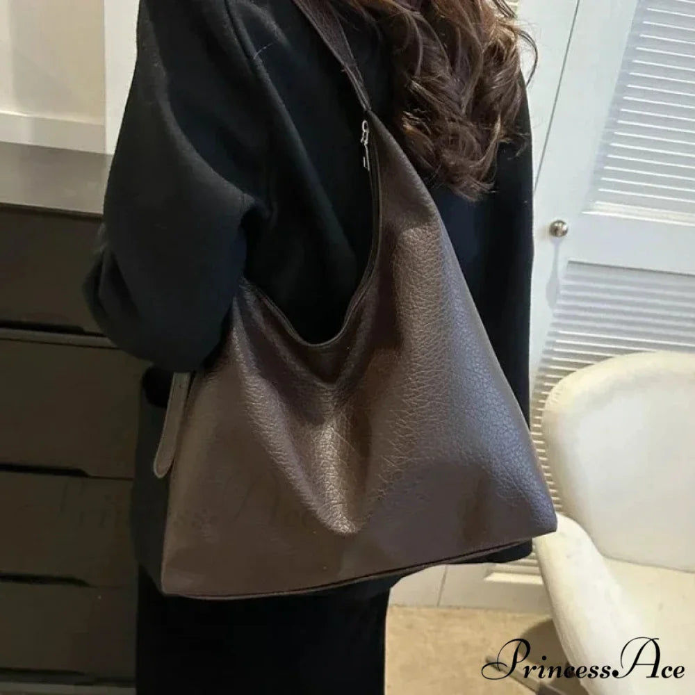 Stylish Leather Tote Shoulder Bag shoulder-250126