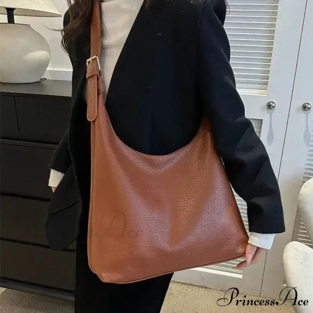 Stylish Leather Tote Shoulder Bag shoulder-250126