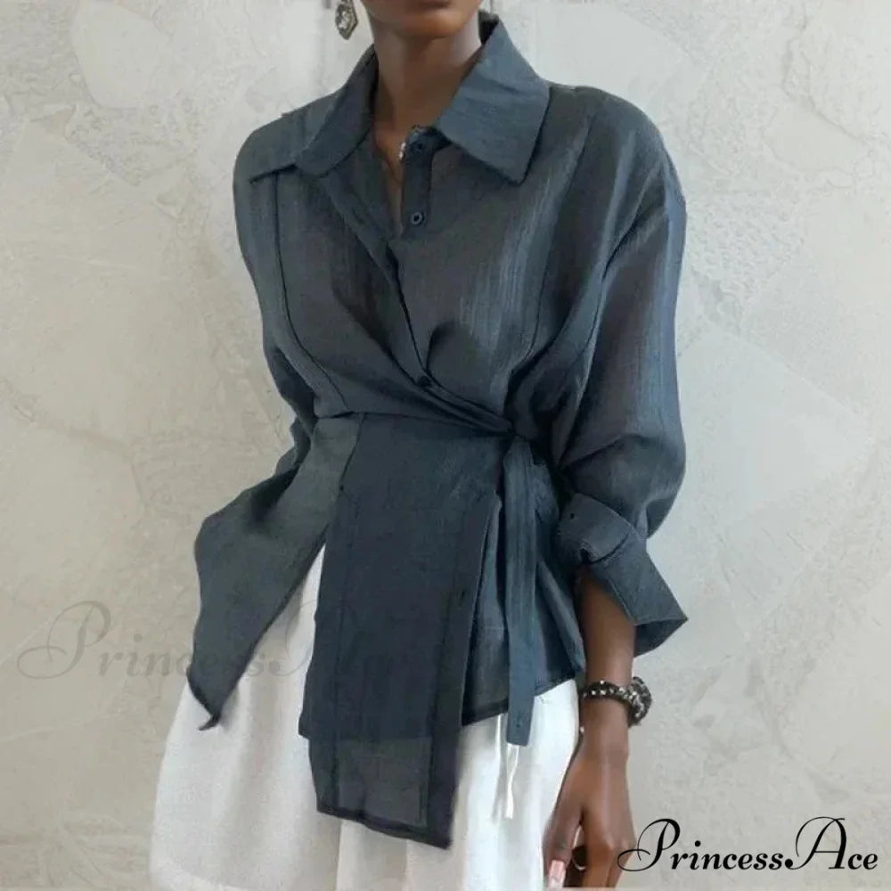 Stylish Long Sleeve Solid Baggy Sun Protection Top blouse-250126