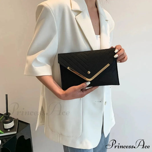 Stylish Night Felt Envelope Clutch Wristlet wristlet-250126