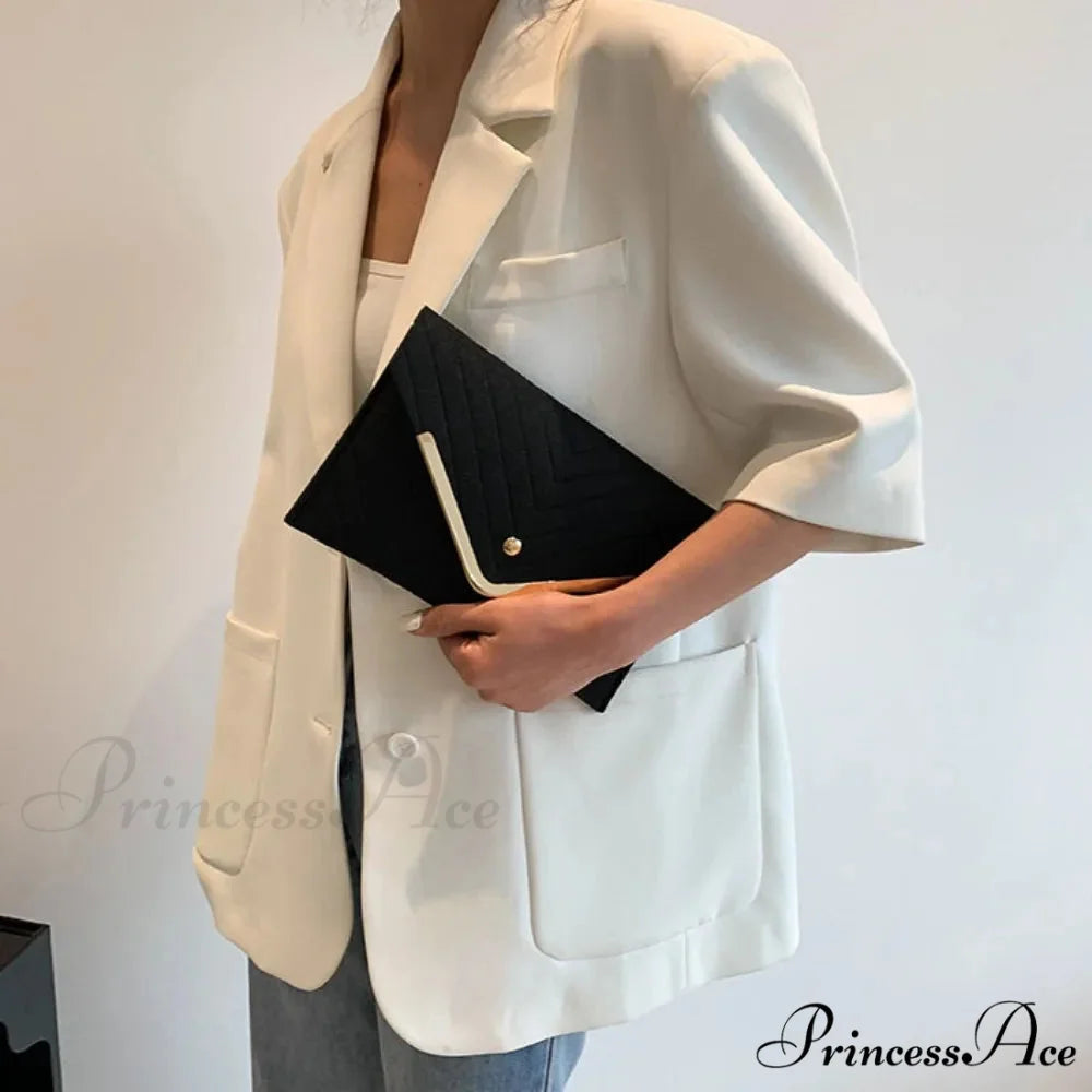 Stylish Night Felt Envelope Clutch Wristlet wristlet-250126