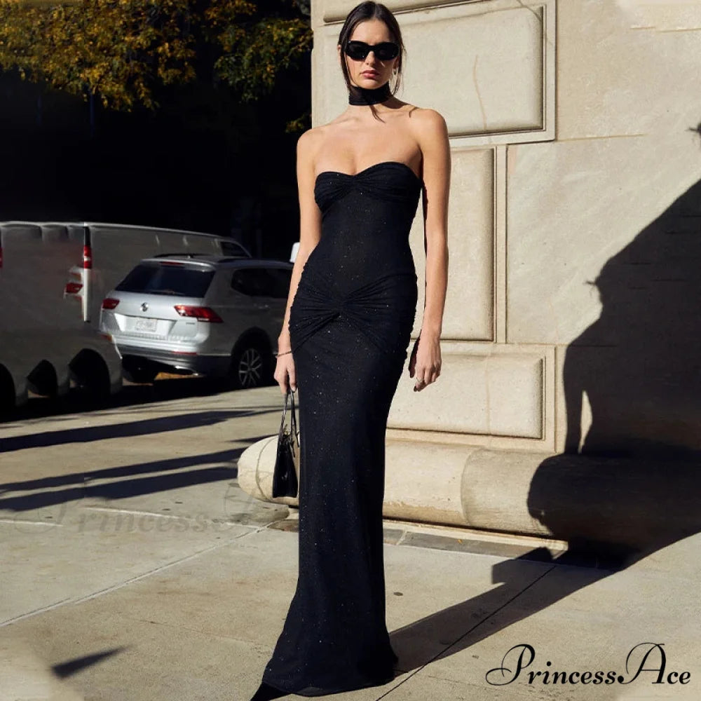 Stylish Off-The-Shoulder Sparkling Mermaid Maxi Dress