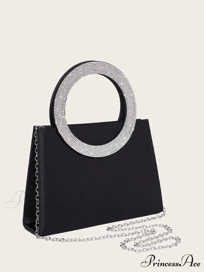 Stylish Opulent Deluxe Clutch Evening Party Banquet Shoulder Bag BLACK clutchbag-250126