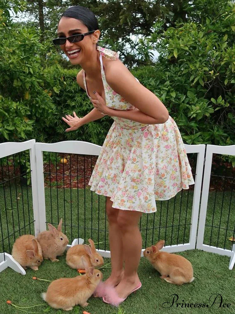 Stylish Print A-line Holiday Dress vacationdress-250223