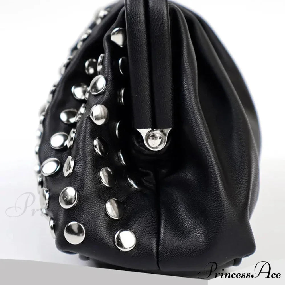 Stylish Rivets Dark Clutch Wristlet wristlet-250126