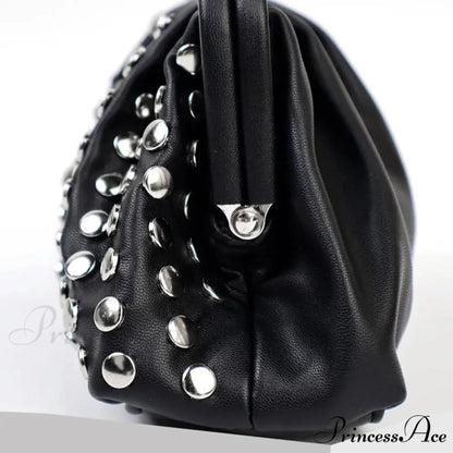 Stylish Rivets Dark Clutch Wristlet wristlet-250126