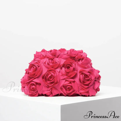 Stylish Rose Wedding Celebration Pouch Wristlet Rose Red wristlet-250126
