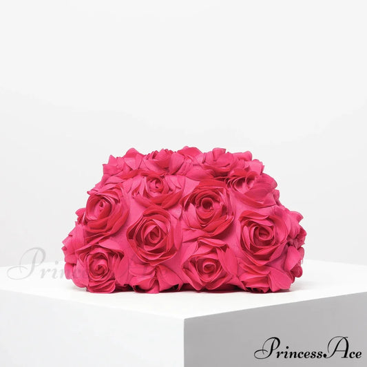 Stylish Rose Wedding Celebration Pouch Wristlet Rose Red wristlet-250126