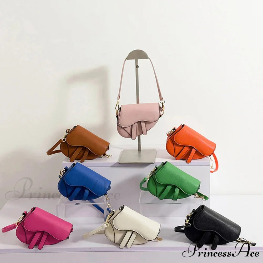 Stylish Small Purse Zipper Courier Saddle Monochrome Bag handbag-250126