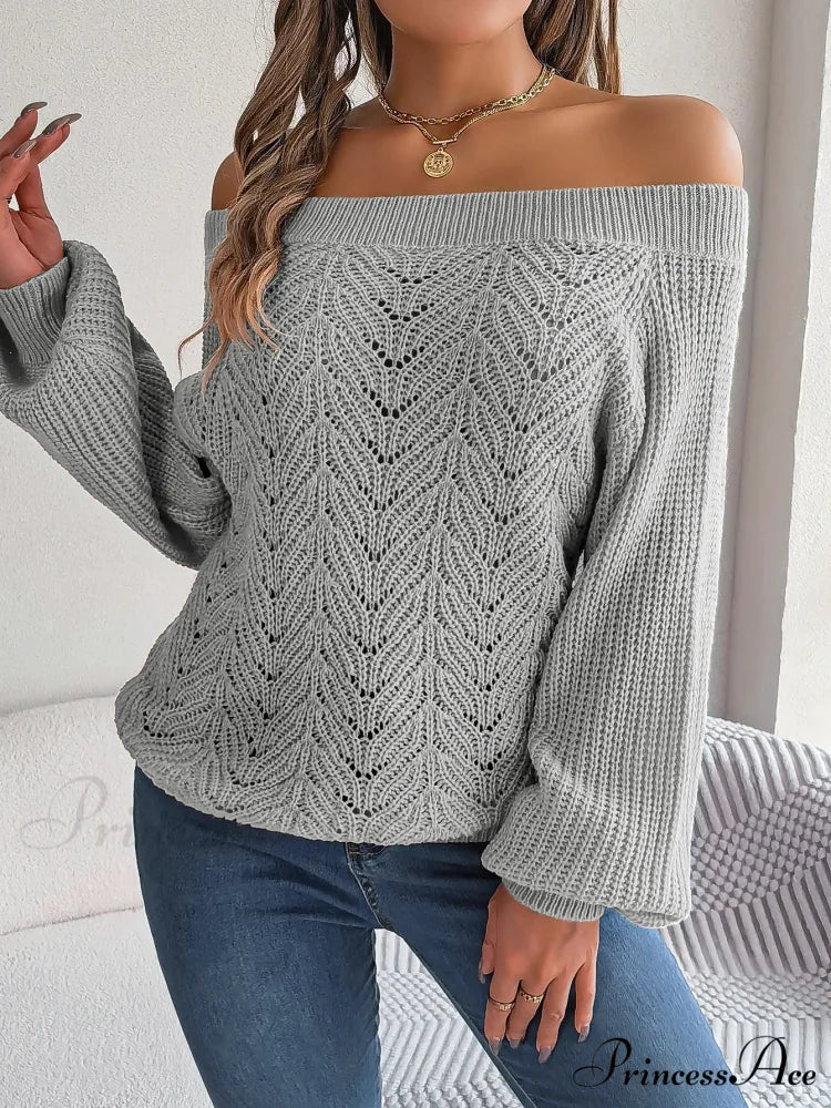 Stylish Spring Sweater Gray / S swraters-241228