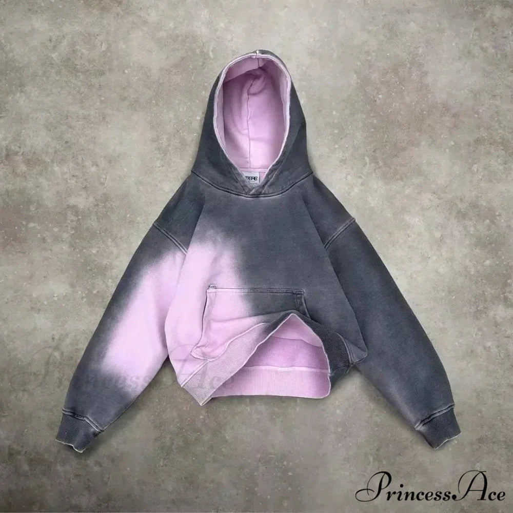 Stylish Trend Fleece Padded Zipper Hoodie purple / M hoodies-241228