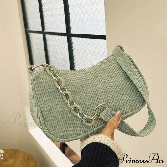 Stylish Velvet Zipper Underarm Shoulder Bag shoulder-250126