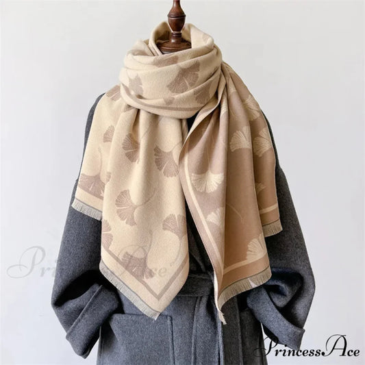 Stylish Winter Cozy Cashmere Scarf beige scarf-241228