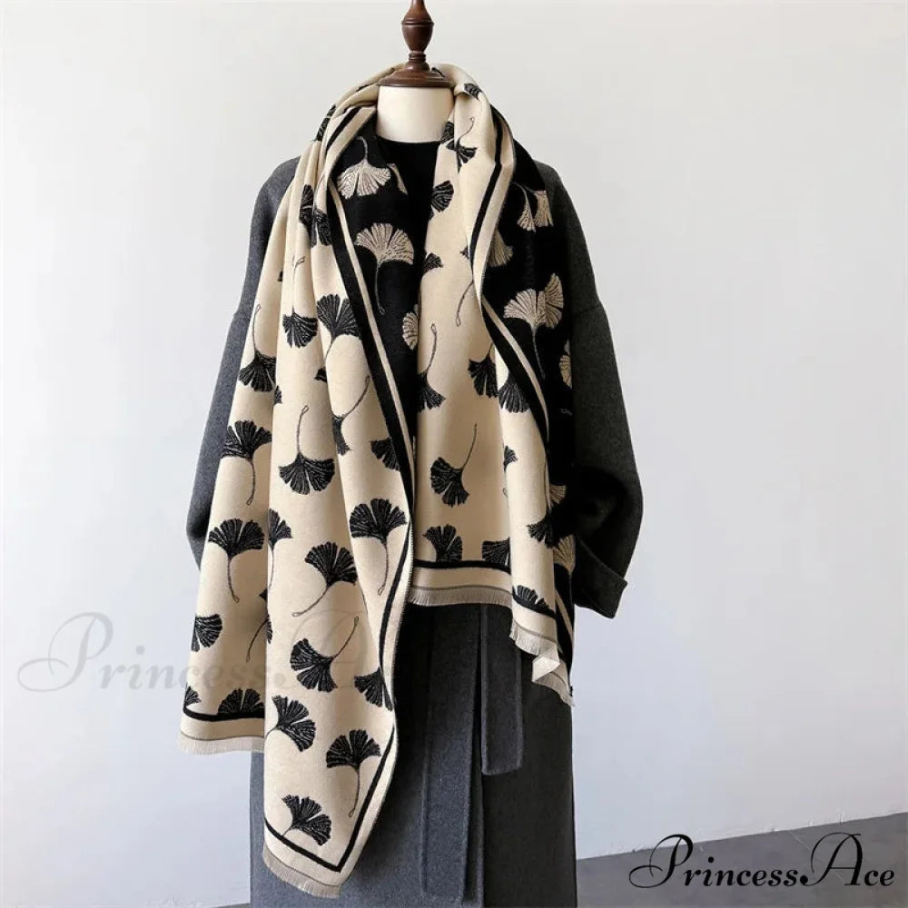 Stylish Winter Cozy Cashmere Scarf white 1 scarf-241228