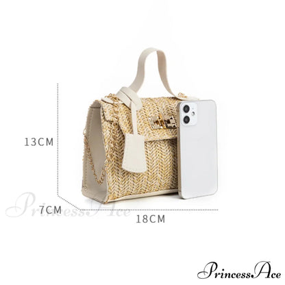 Stylish Woven Individuality Straw Purse handbag-250126