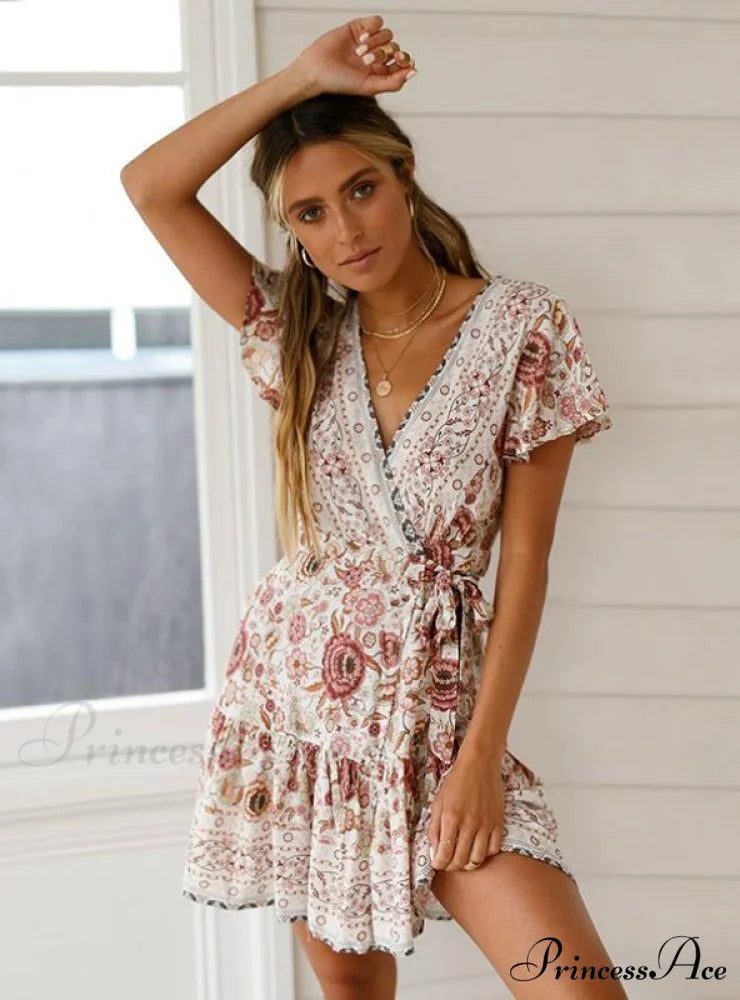 Summer Beach Split Dress for Women S / BLUE