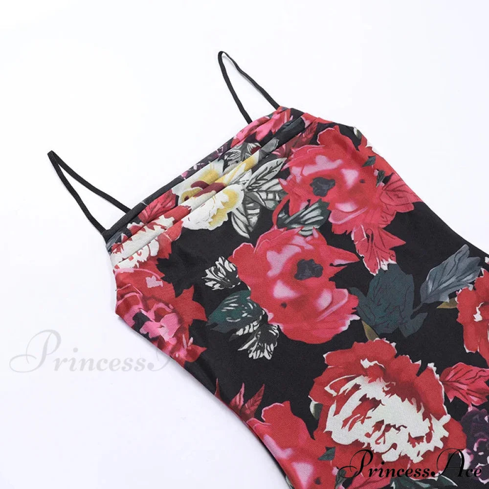 Summer Mesh Strap Mini Print Casual Fashion Sleeveless Party Evening Vestidos Bodycon Dress