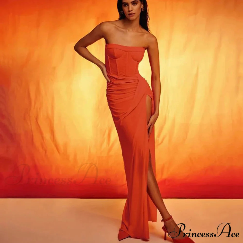 Summer New Women锟斤拷锟絪 Sexy Breast Wrapping Backless Dress Red Christmas Party Dress