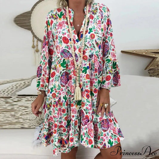 Summer Y2k Ladies Loose Bohemian Short Women’s Boho Dress