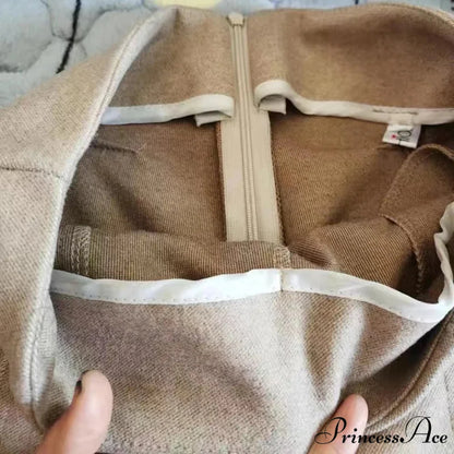 Super High Waist Wool Blend Warm Loose Cashmere Thick Woolen Pants