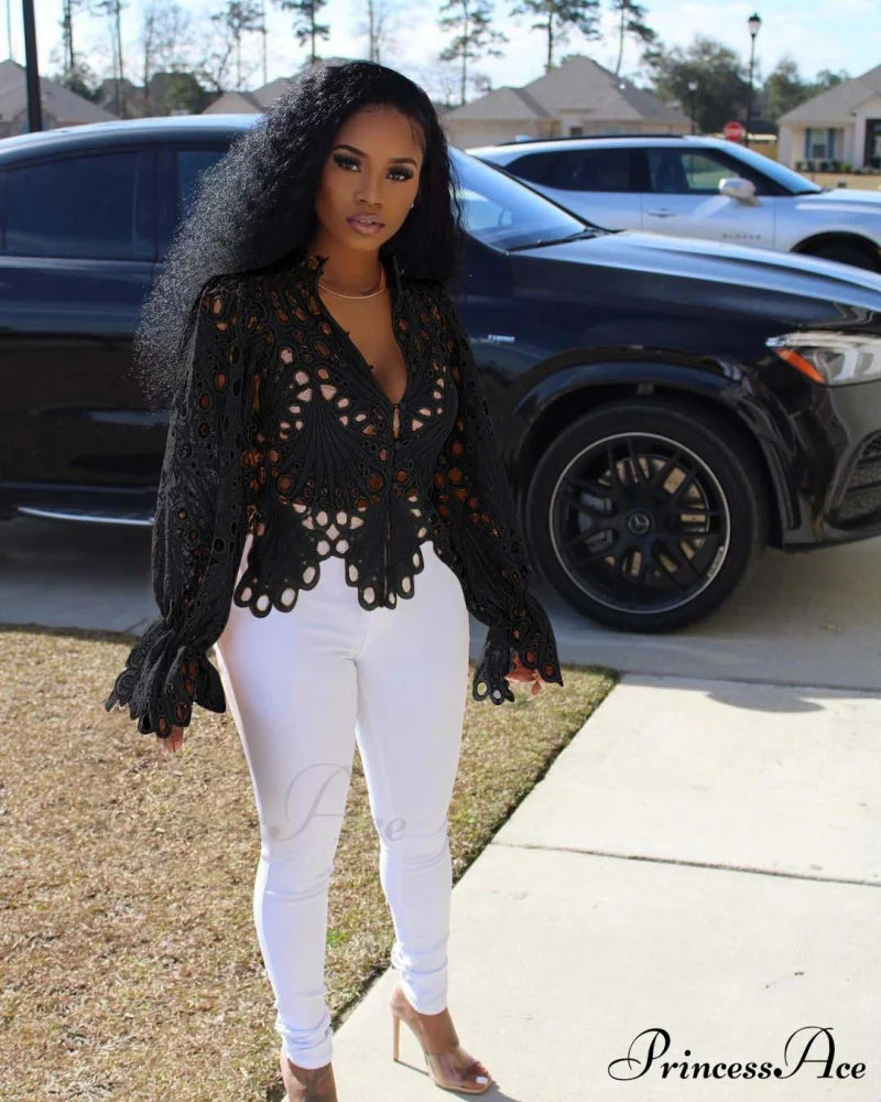 Suzanna Lace Top Black / S