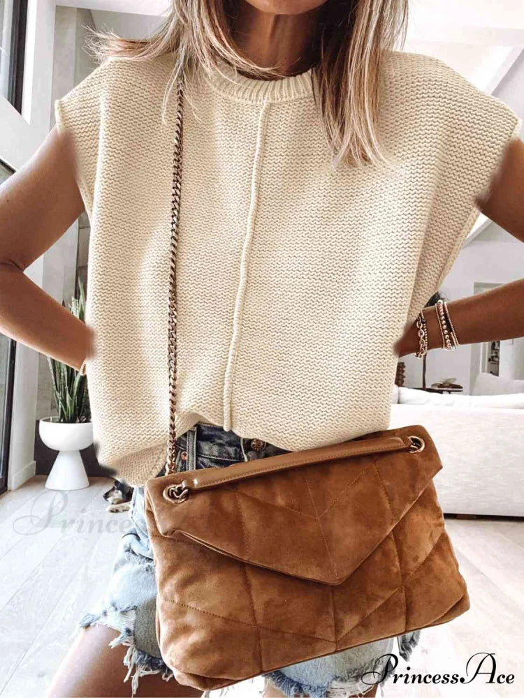 Sweater Sleeveless Vest Ivory / S