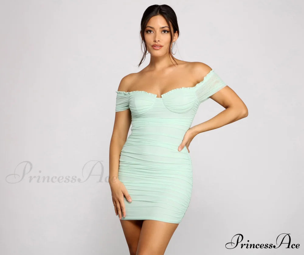 Sweet And Stunning Charming Mesh Mini Dress