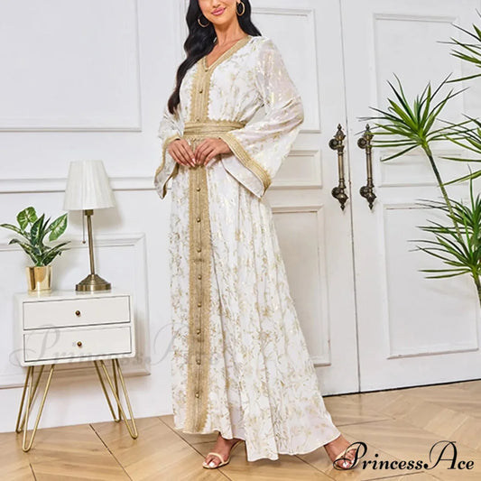 Sweet Black Ruched Chiffon Trumpet-Sleeve Long Princess Vintage Party Dress