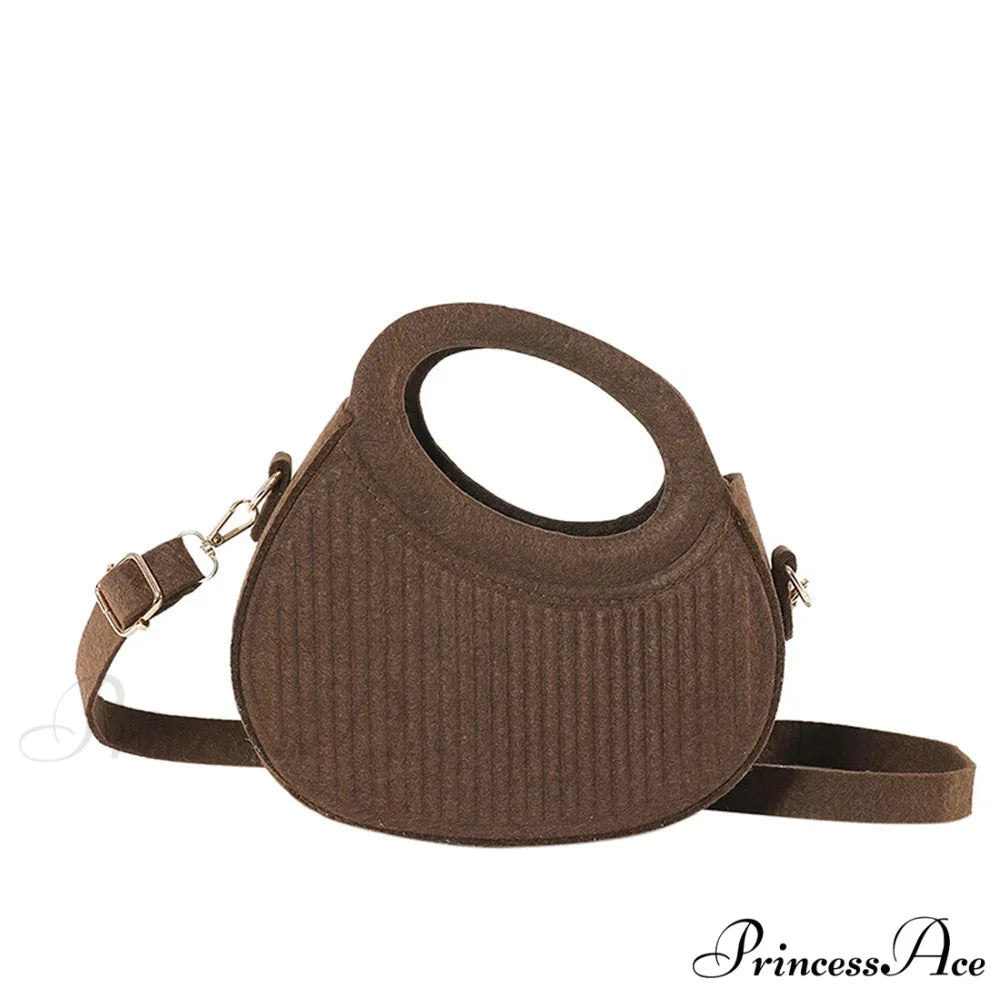 Sweet Color Top-Handle Crossbody Informal Women’s Purse Coffee handbag-250126