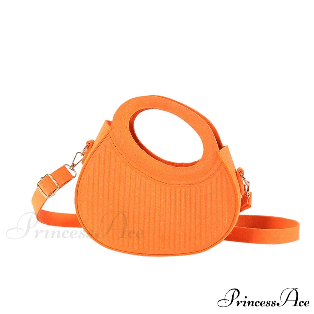 Sweet Color Top-Handle Crossbody Informal Women’s Purse Orange handbag-250126