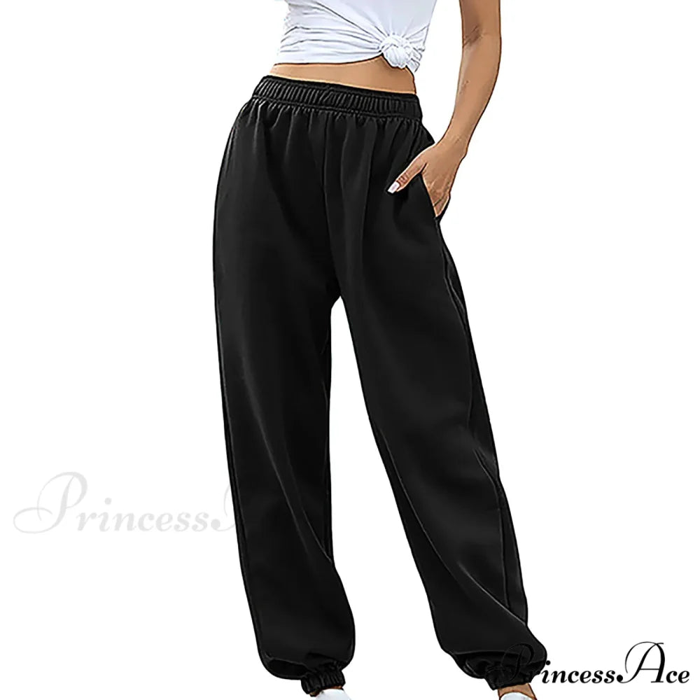 Synthetic High Waist Casual Trousers pants-241228