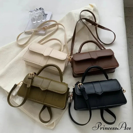 Synthetic Leather Retro Crossbody Underarm Satchel Women Purse handbag-250126