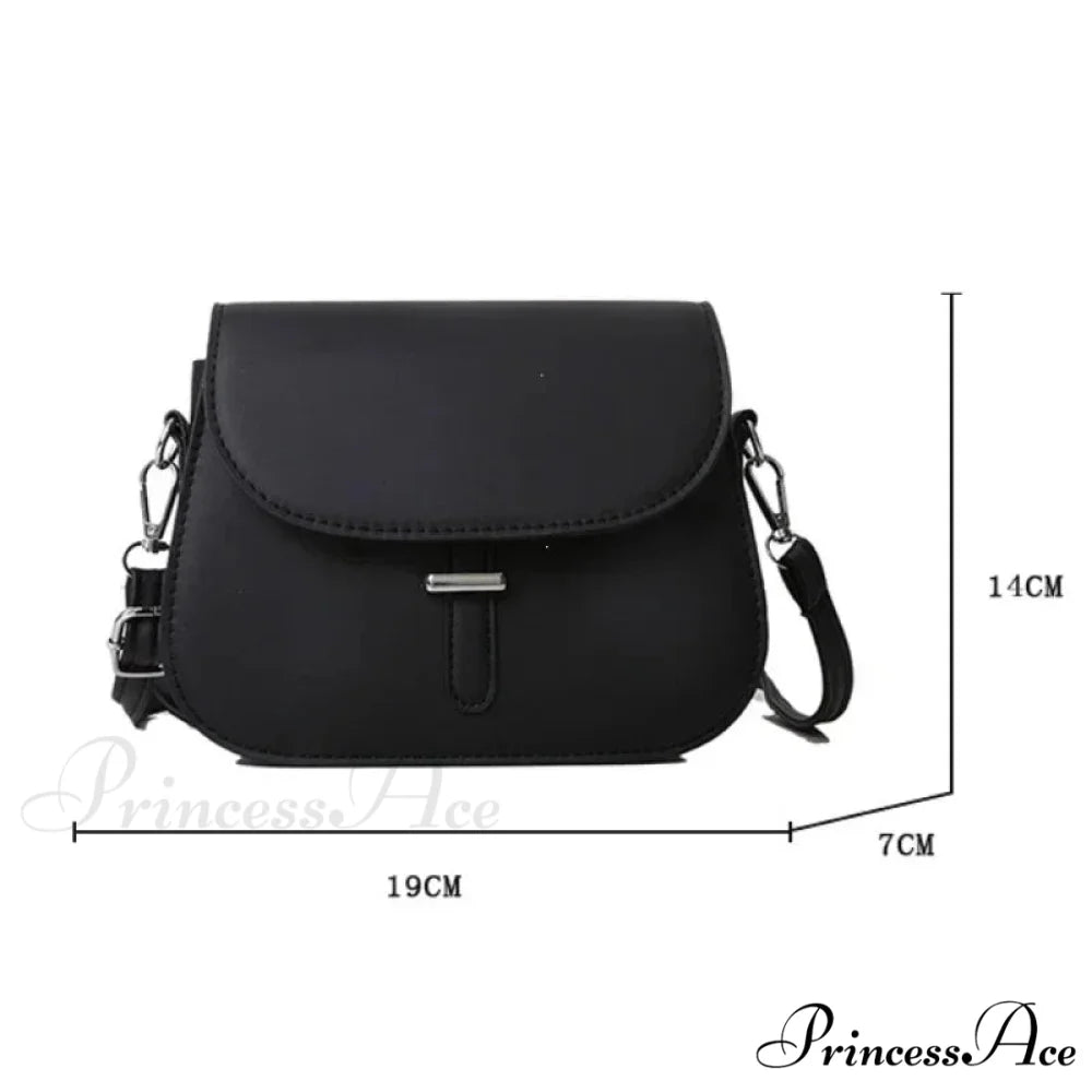 Synthetic Leather Saddle Crossbody Shoulder Bag shoulder-250126