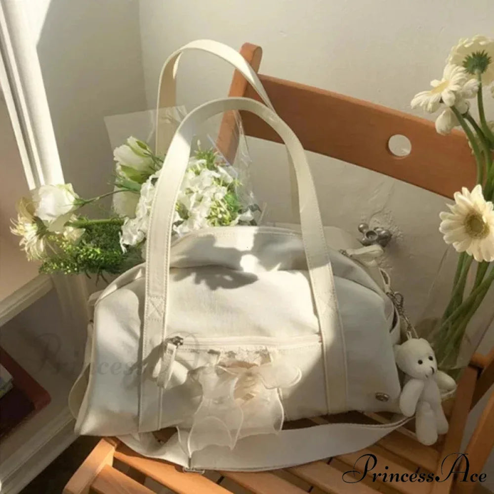 Synthetic Stitching Thread Crossbody Shoulder Bag Beige shoulder-250126