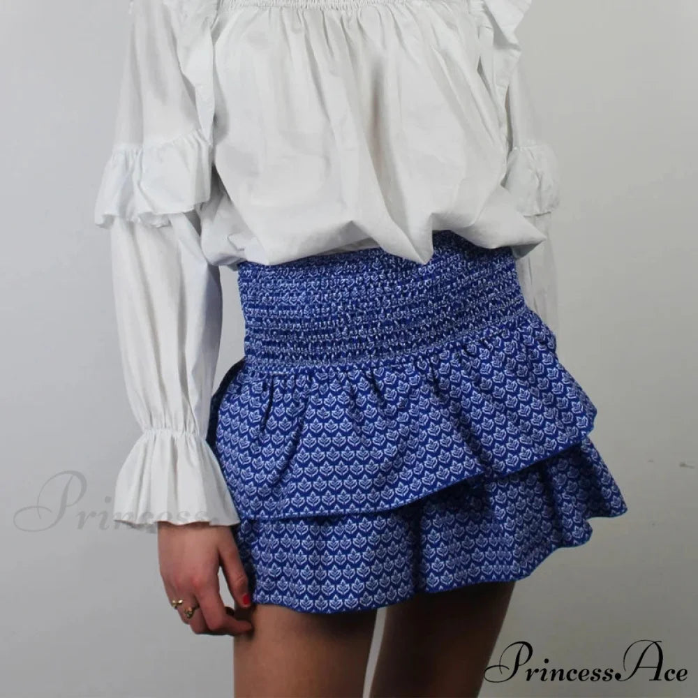 Tall Waist Frilled Country Skirt skirts-250223