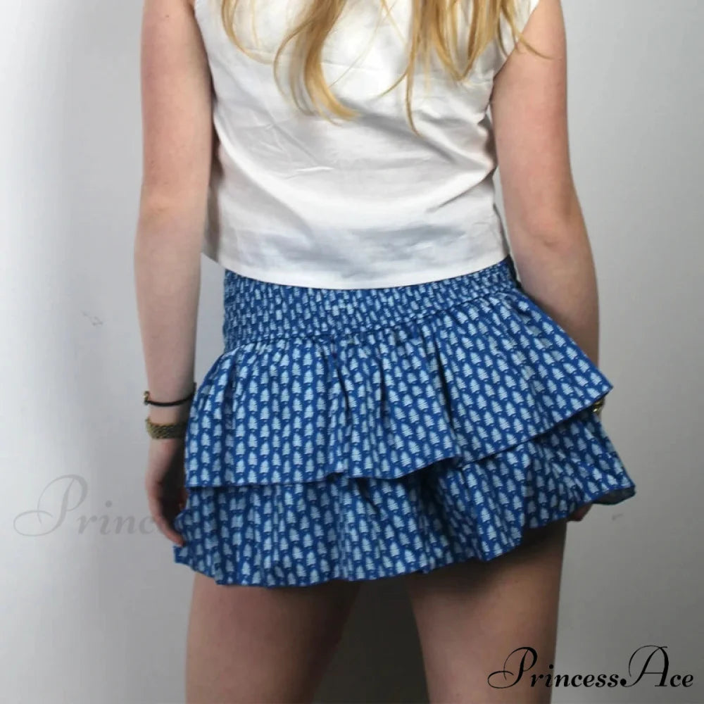 Tall Waist Frilled Country Skirt skirts-250223