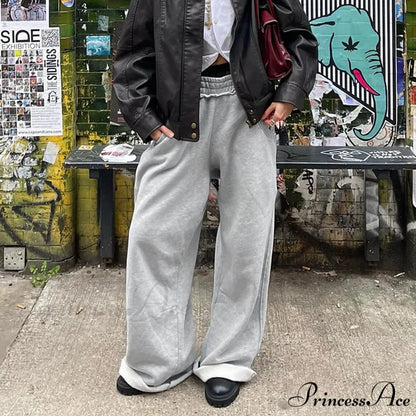 Tall Waisted Billowy Palazzo Trousers pants-241228