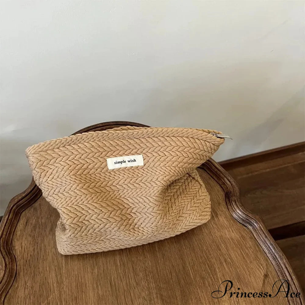 Tan Espresso Cosmetics Pouch Wristlet wristlet-250126