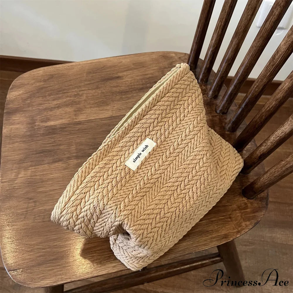 Tan Espresso Cosmetics Pouch Wristlet coffee wristlet-250126