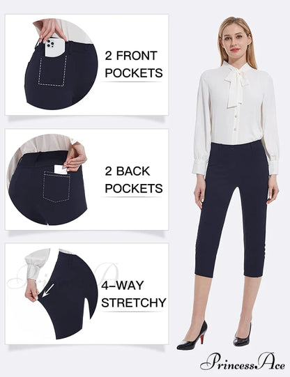Tapata Capri for Women Crop Dress Pants Business Capris
