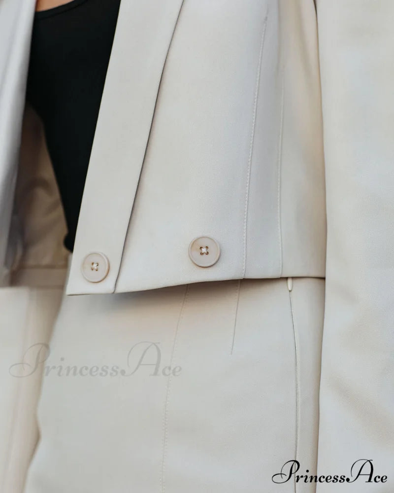 Taupe Paxton Cropped Blazer