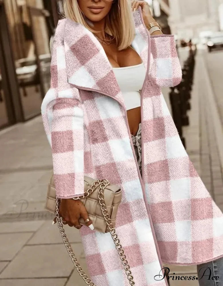 Teddy Lowered Collar Windproof Overcoat Pink / S overcoats-241228