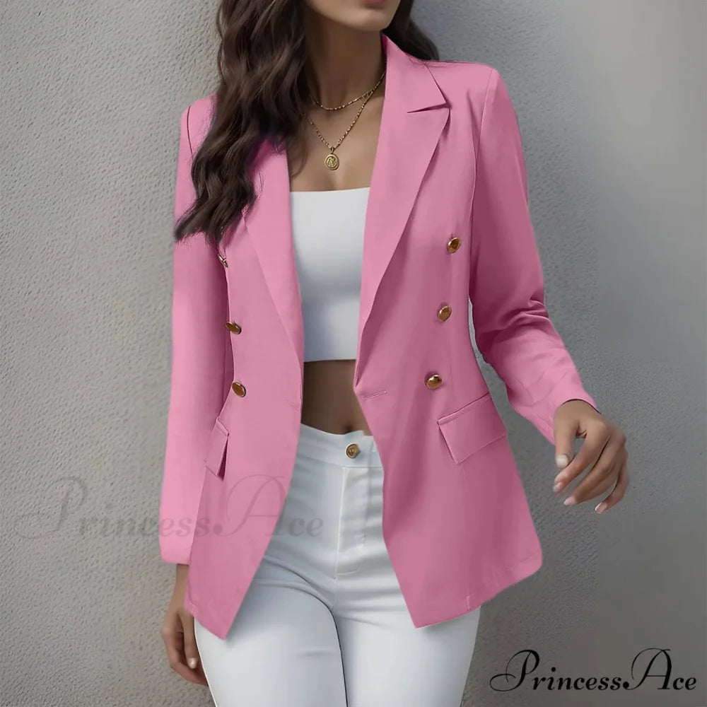 Temperament Lapel Long Sleeve Slim Overcoat Women’S Bomber Korean Winter Outer Warm Chic Stylish Elegant Fashionable