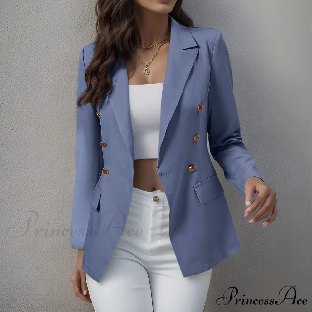 Temperament Lapel Long Sleeve Slim Overcoat Women’S Bomber Korean Winter Outer Warm Chic Stylish Elegant Fashionable