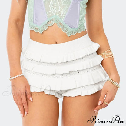 Tender Knitted Tiered Informal Brief short-250223