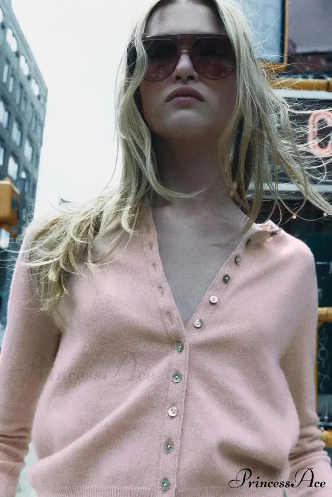 Tender Rose Circular Neck Brief Cardigan cardigans-241228